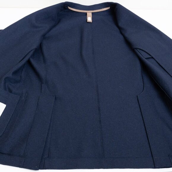 ELEVENTY Sports Jacket Navy Wool Coat Elbow Patch Two Button Blazer US 40 EU 50 - Picture 11 of 15